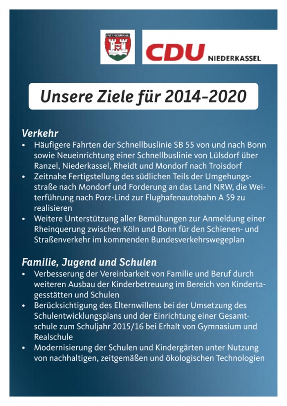 Unsere Ziele für 2014-2020